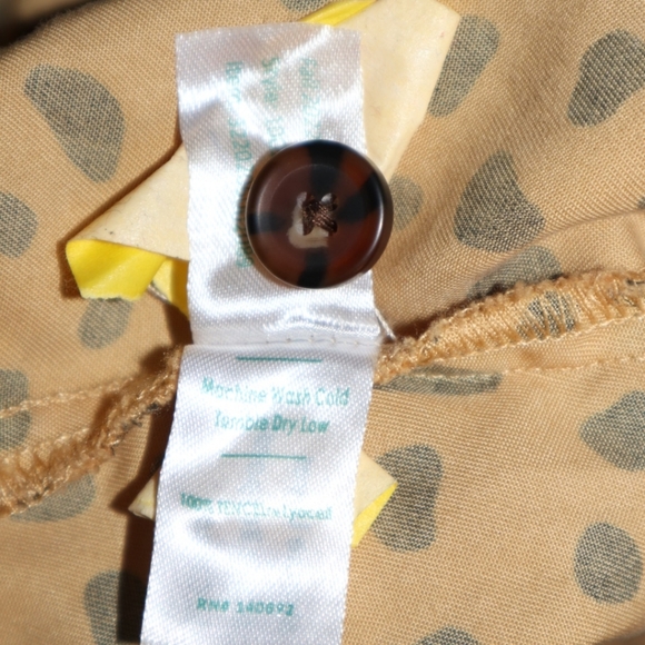 Marine Layer Camila Mini Dress Cheetah Print Mustard Tan Black Spots Small - Picture 12 of 12